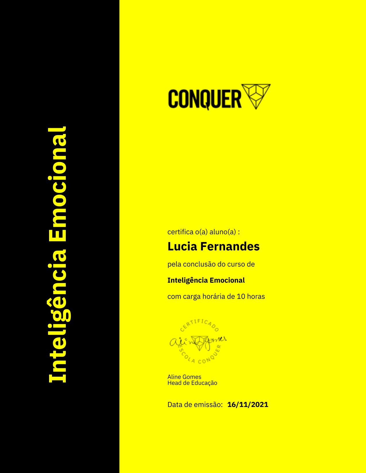 Certificado de Inteligência Emocional